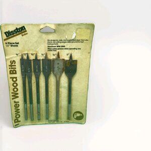 Vintage Disston Better Tools  6PC  Power Wood Bits Of 1/4" Shank.